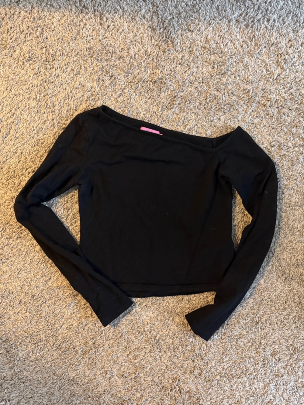 Edikted Black Long-Sleeve off the shoulder top